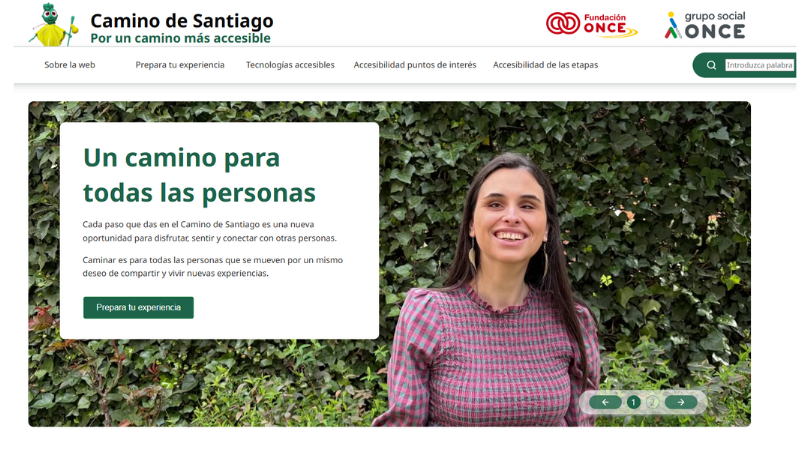Web Camino de Santiago Fundación ONCE