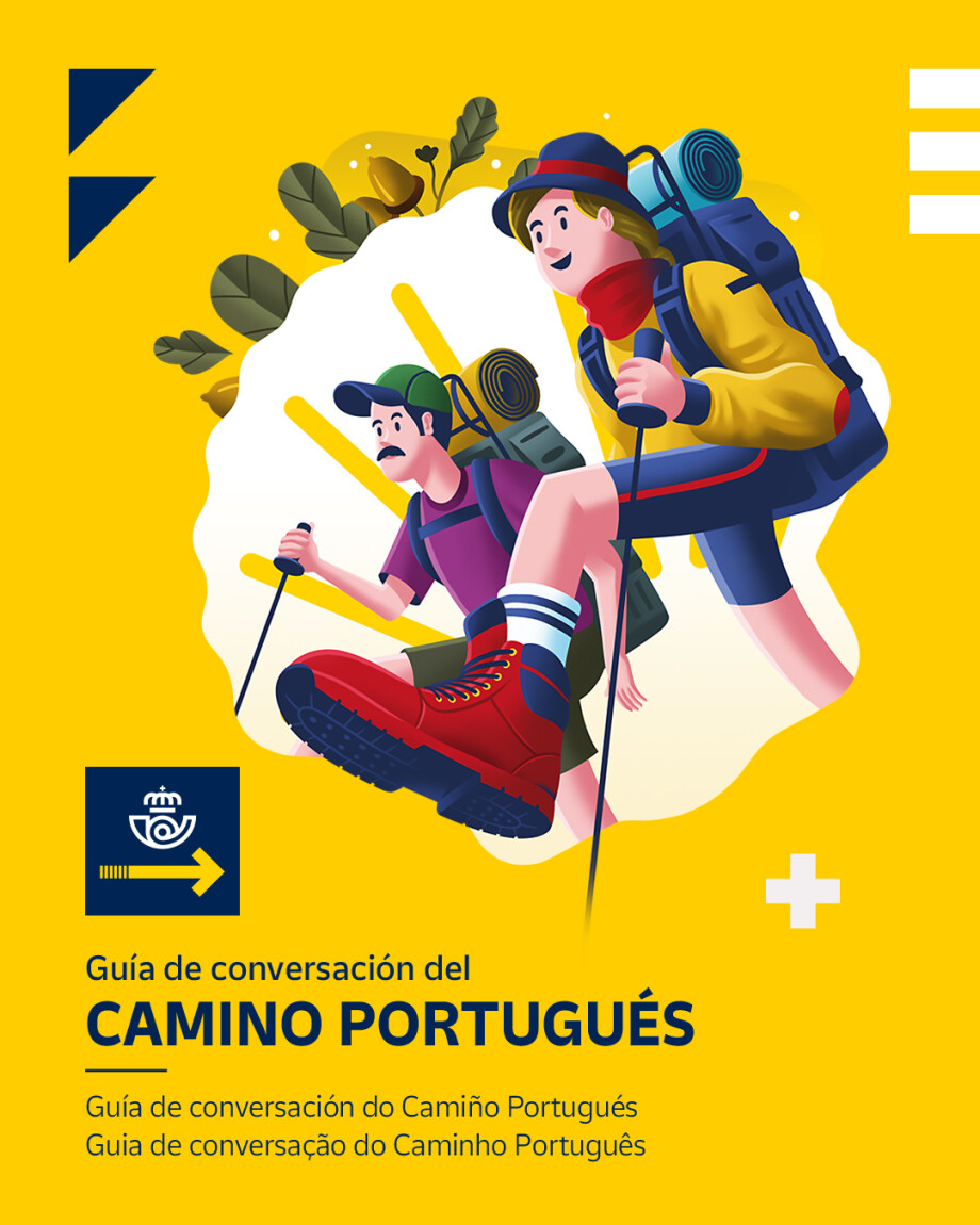 Portada de la Guía de conversación del Camino Portugués editada por Correos
