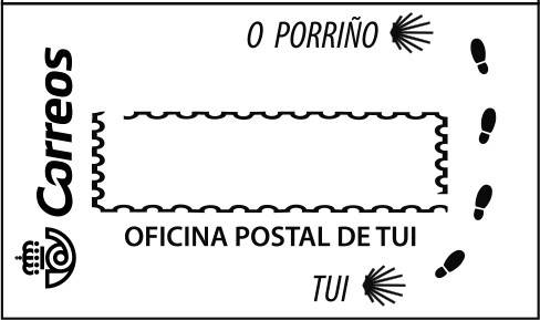 Matasellos turístico del Camino Portugués de la Oficina de Tui