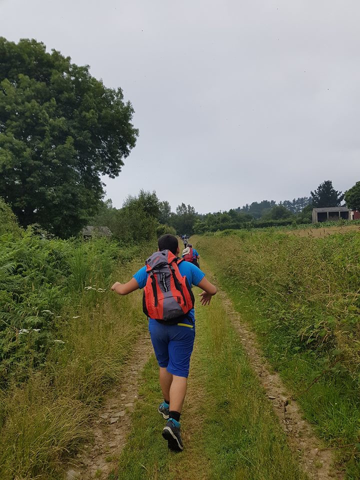 Federico Cappai recorriendo el Camino de Santiago