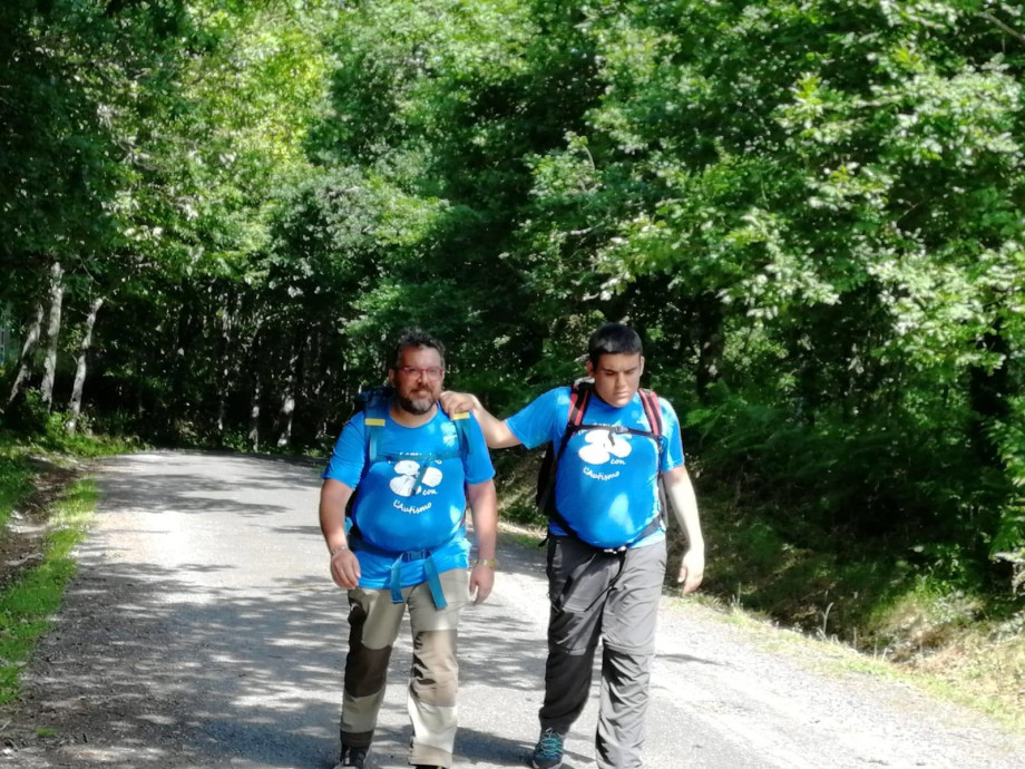 Pierangelo y Federico en el Camino de Santiago