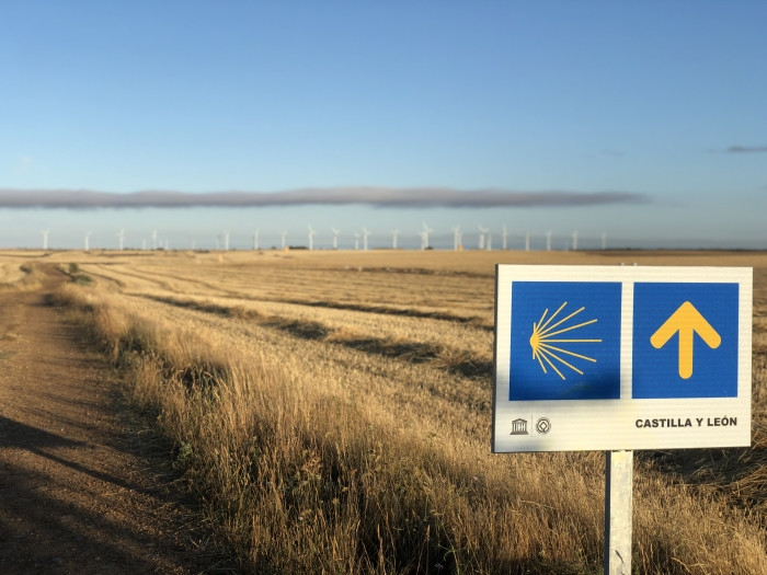 Flecha amarilla, señal del Camino de Santiago