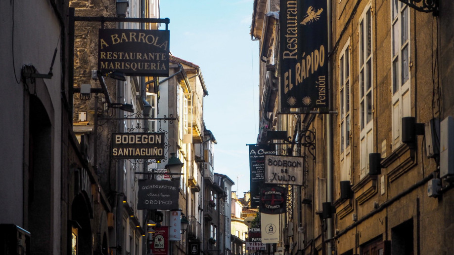 Rúa do Franco, en Santiago de Compostela