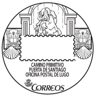 Matasellos del Camino Primitivo dedicado a Lugo