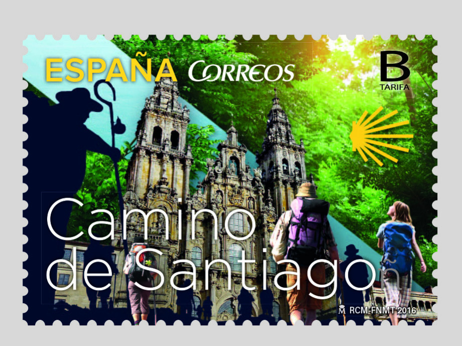 Sello de Correos dedicado al Camino de Santiago en 2016