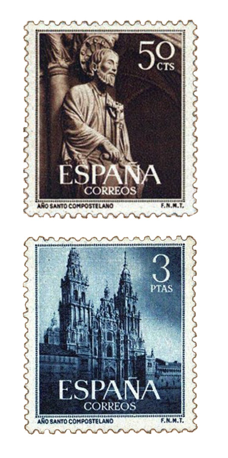 Sellos Dedicados Al Año Santo Compostelano En 1945