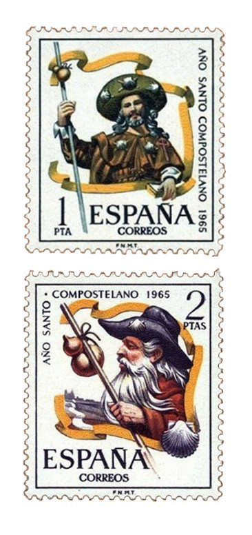 Sellos dedicados al Año Santo Compostelano en 1965