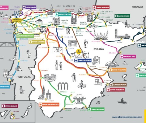 Il Cammino di Santiago sulle mappe