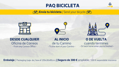 Transporte de bicicletas en el Camino de Santiago