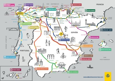 Il Cammino di Santiago sulle mappe