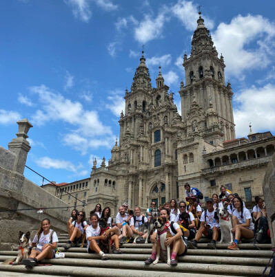 Camino solidario a cuatro patas