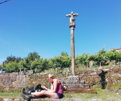 Cruceiro en Redondela, punto de paso del Camino Portugués