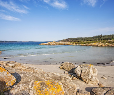 Vistas de la playa en Muxía