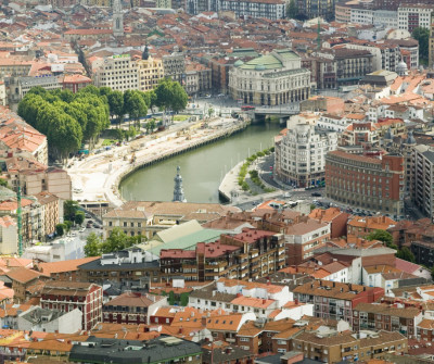 vistas de Bilbao, en el Camino del Norte