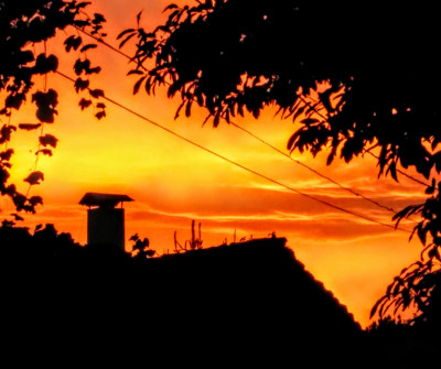 Anochecer en Arzúa, Camino Francés