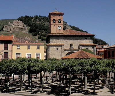 Plaza mayor de Belorado, pueblo del Camino Francés