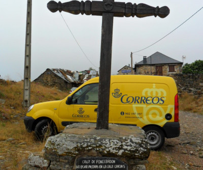 Cruz de Foncebadón, en el Camino Francés