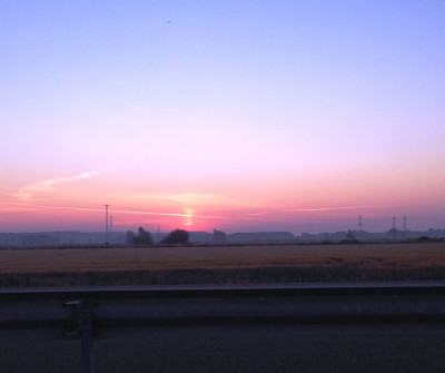 Anochecer en el Camino de Santiago Francés