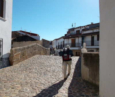 Peregrino en Aldeanueva del Camino