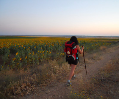 Peregrina camino a Salamanca